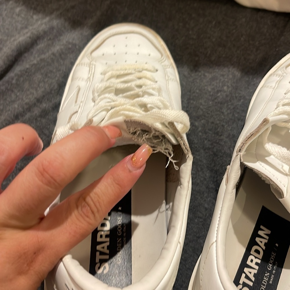 Golden Goose White Leather Sneakers - Picture 9 of 17